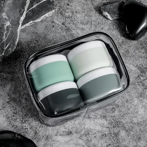 2oz Travel Cream Jars BPA-Free Silicone Containers 4 Pack