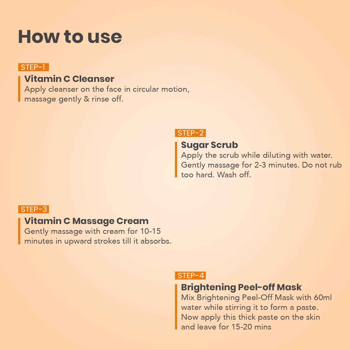 O3+ Vitamin C Facial Kit 45g with Peel Off Mask for Instant Radiance and Even Skin Tone | Ideal for Normal, Combination Skin