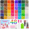68000Pcs Rhinestones 48 Colors Bedazzling Kit with Glue & Tools