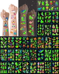 Glow in the Dark Temporary Tattoos, 30 Sheets Waterproof