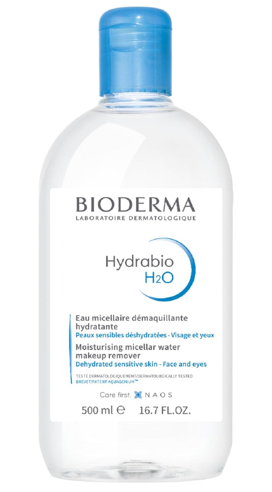 Bioderma - Hydrabio H2O - Micellar Water - Cleansing and Make-Up Removing - for Dehydrated Sensitive Skin , 16.91 Fl Oz (Pack of 1)