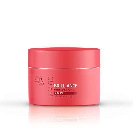 Wella Professionals Invigo Brilliance Hair Mask for Coarse Colored Hair, Conditioning Treatment, Color Vibrancy