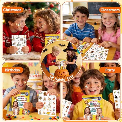 350 Piece Animal Temporary Tattoos for Kids