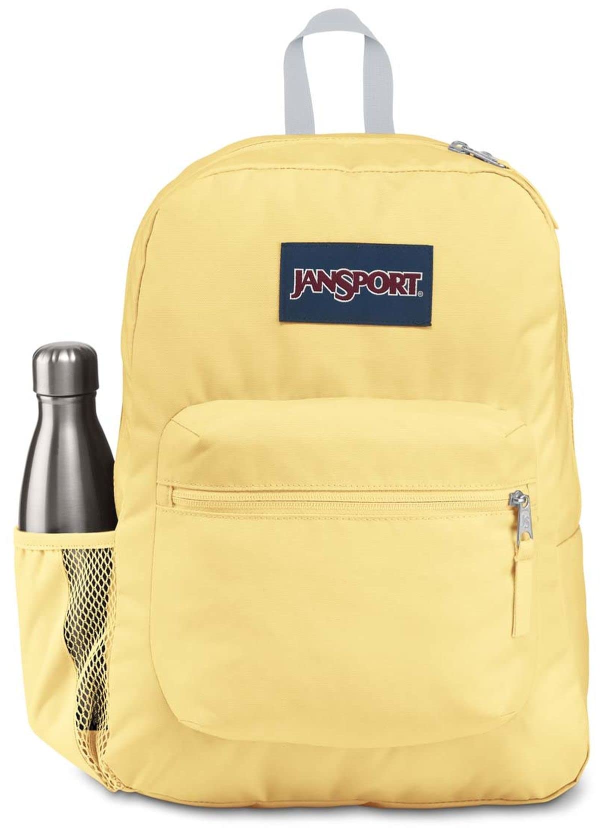 JanSport Cross Town Backpack 17" x 12.5" x 6" - Simple Bag for Everyone with 1 Main Compartment, Front Utility Pocket - Premium Class Accessories - Pale Banana