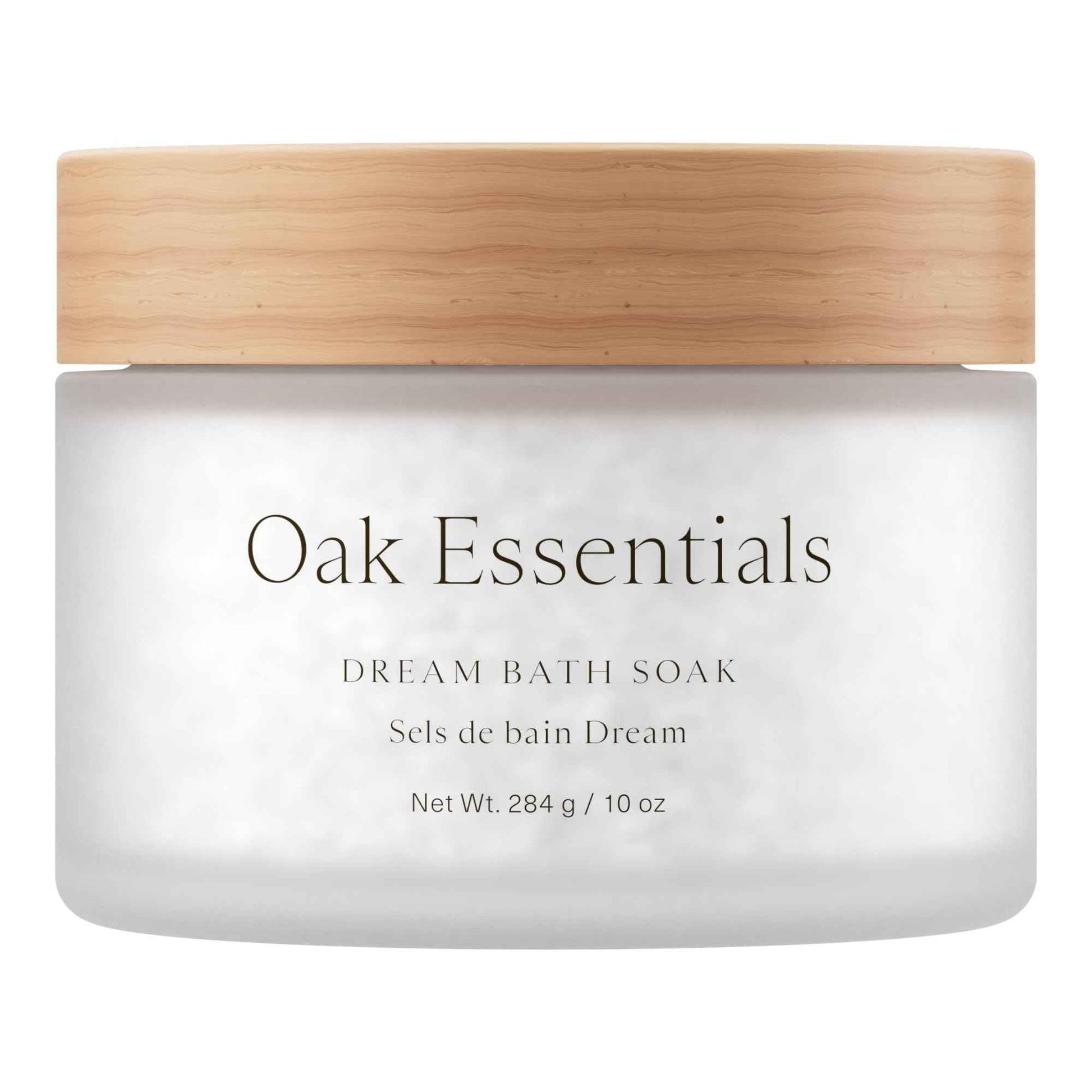 Oak Essentials Dream Bath Soak | Magnesium & European Sea Salt with Lavender, Chamomile & Geranium | Soothing, Restorative Bath Salts, 10 Oz