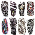8 Pieces Large 3D Mechanical Temporary Tattoos | Body Art Stickers