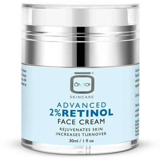 OMIC 2% Retinol Cream - Brightening Cream for Dark Spots - 30g / 1.6 oz - Moisturizing Beauty Cream for All Skin Types - Polishes Dull Skin & Restores Radiance