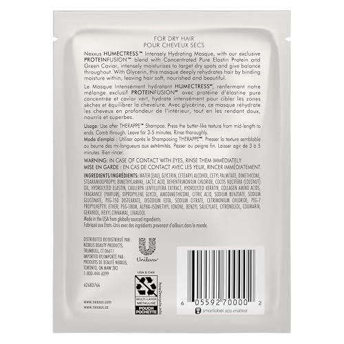Nexxus Humectress Moisturizing Hair Masque for Dry Hair Pack of 10 deep conditioning hair treatment 1.5 oz