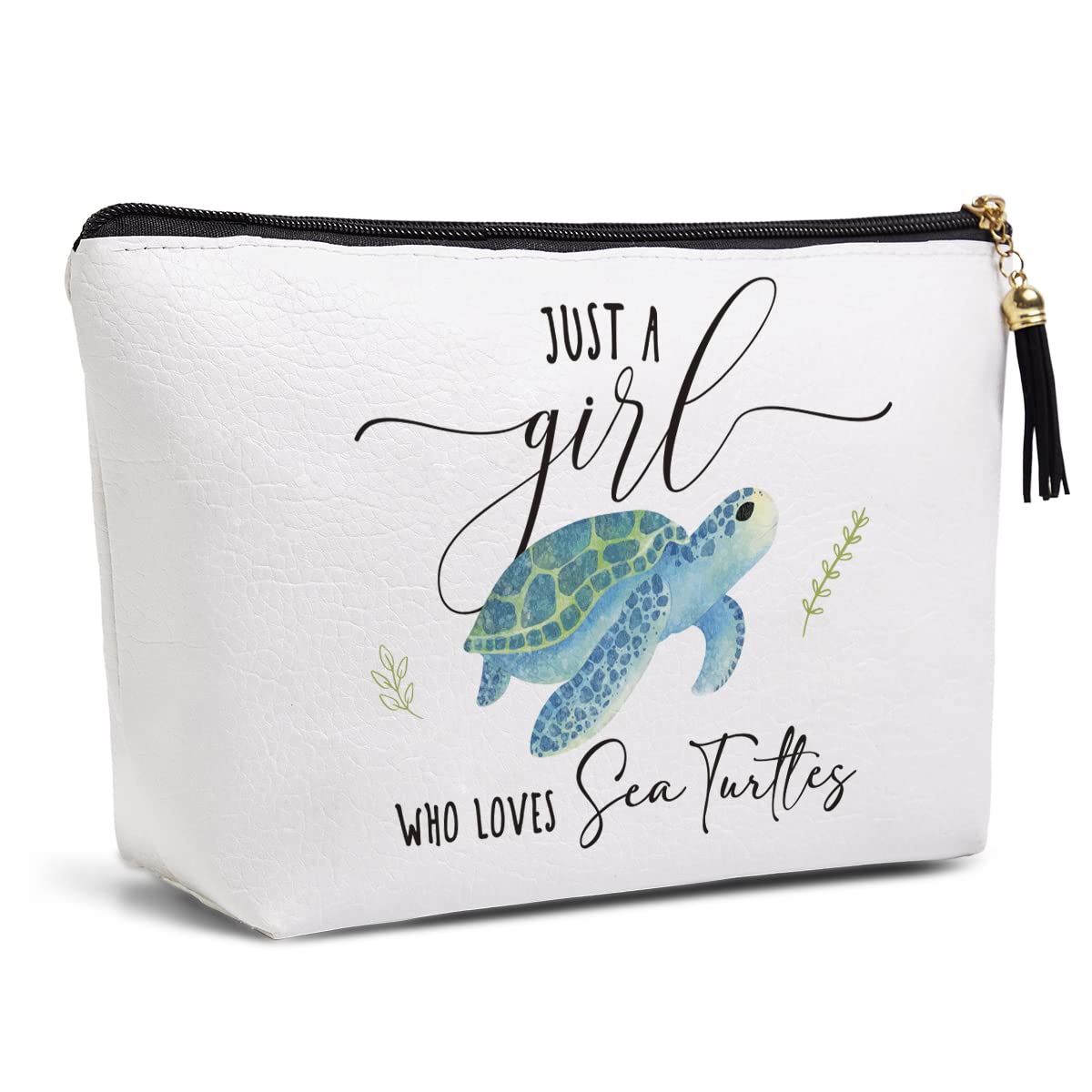 Turtle Sea Turtle Gifts for Women Turtle Gifts for Turtle Lovers Sea Turtle Decor Funny Birthday Gifts for Teen Women Women Sisters BFF Beach Makeup Bag Travel Toiletry Bag A Women Who Loves Turtles