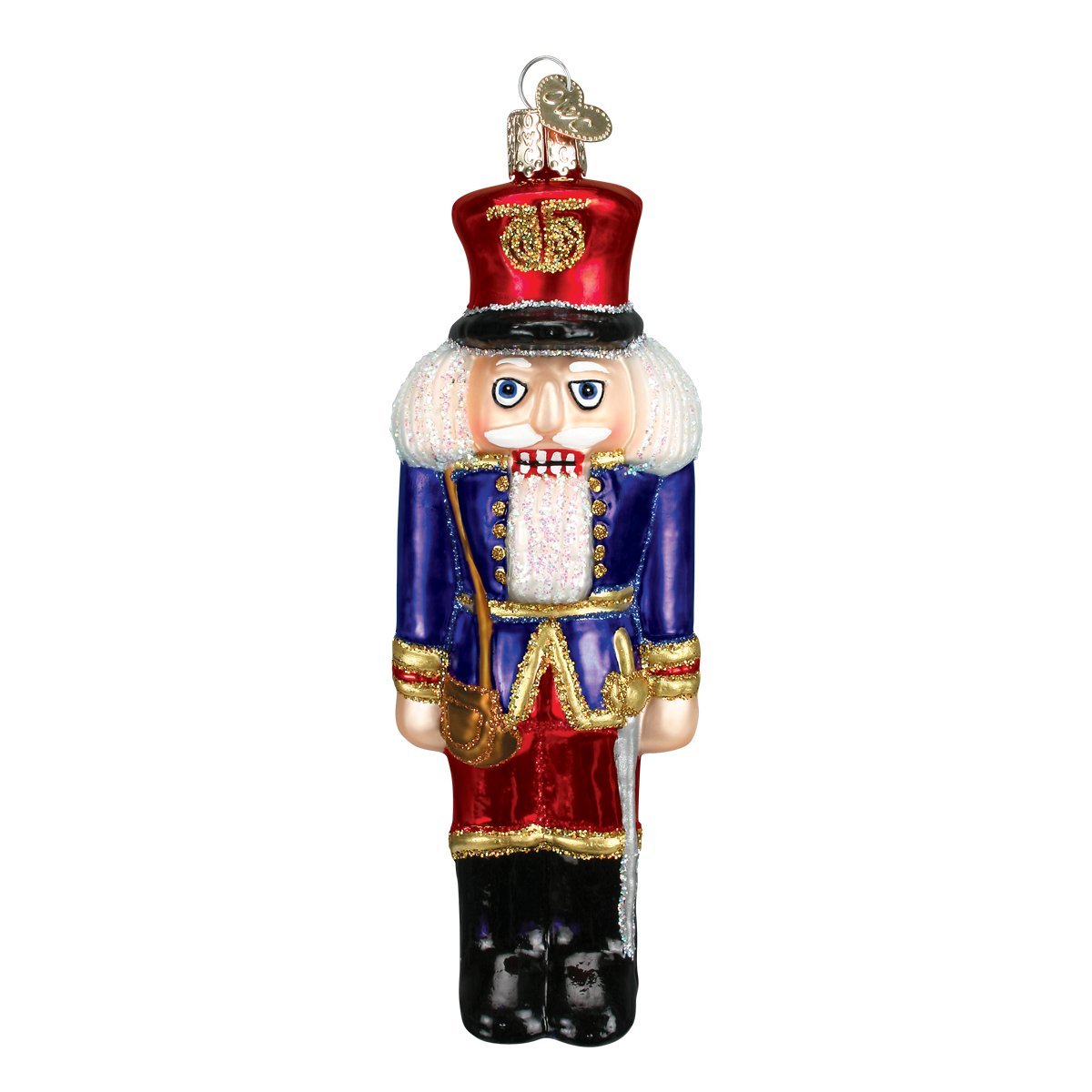 Old World Christmas Ornaments Blue Coat Soldier Nutcracker Glass Blown Ornaments for Christmas Tree