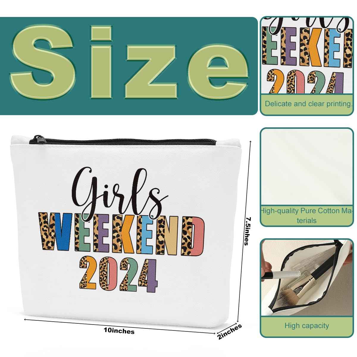 Sldpngo Funny Girls Weekend Gifts 2024 Travel Makeup Bag Girls Trip Gifts Favors Weekend Make Up Bag Travel Gifts for Women Her Girls Travel Cosmetic Bag for Travel Weekend Holiday Trip Vacation