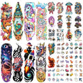 Kids Full Arm Temporary Tattoos Pack - Rocket, Dinosaur, Astronaut & More - Style: Kids Full Arm