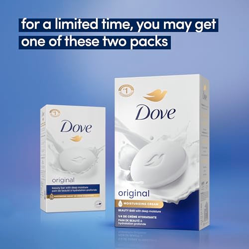 Dove Original Beauty Bar Soap, 8 Count, 1/4 Moisturizing Cream