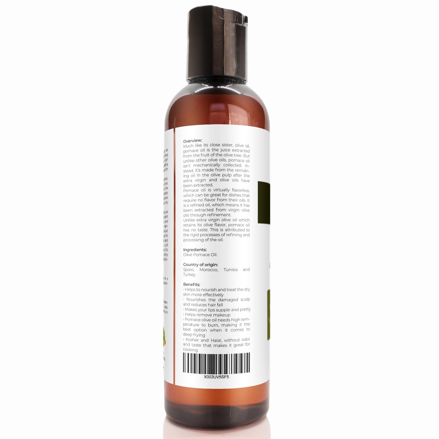 velona Olive Pomace Oil 4 Fl Oz | 100% Pure and Natural Carrier Oil | Refined, Cold pressed | Cooking, Skin, Hair, Body & Face Moisturizing | Use Today - Enjoy Results