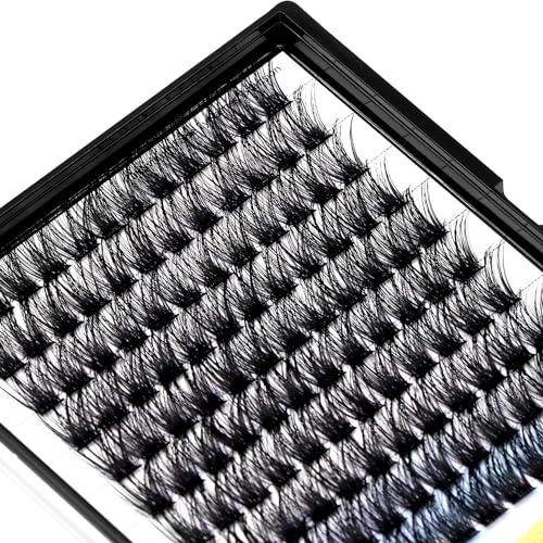 Handmade D Curl 10-20mm to Choose 120Pcs Natural long Individual Thick Base Cluster Eyelashes Dramatic Look DIY Volume Eye Lashes Extensions (14mm)
