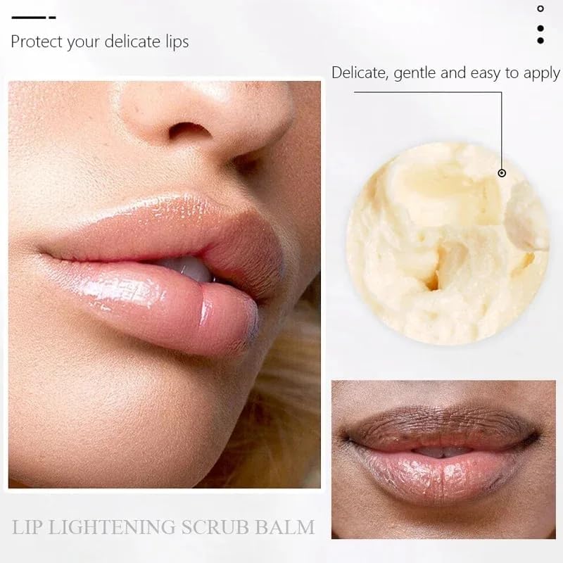Lip Lightening Scrub Balm - Exfoliating Moisturizer for Dark Lips