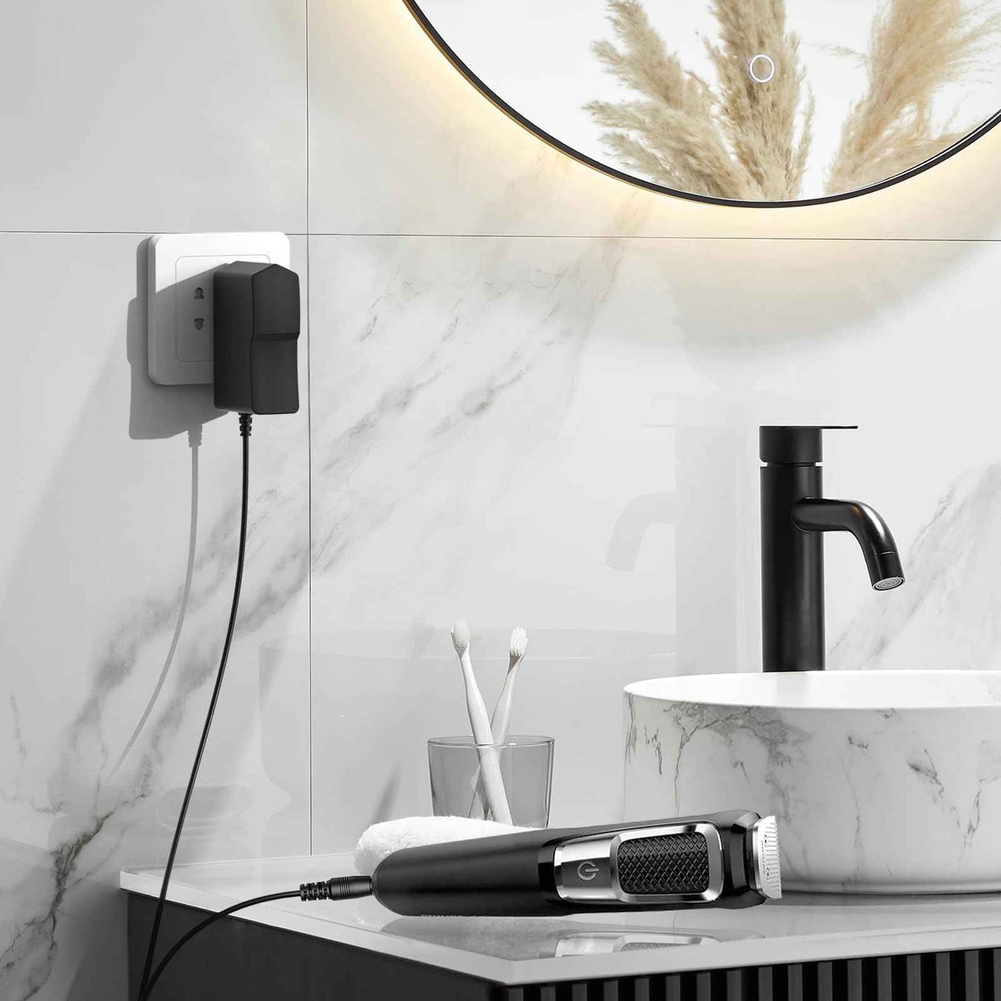 8V Charger Compatible with Philips Norelco HQ840 Multigroom Series 3000 MG3750 MG3750/10 MG3750/50 MG3750/60 MG3760 MG3760/50 Electric Shaver Razor Trimmer Power Supply