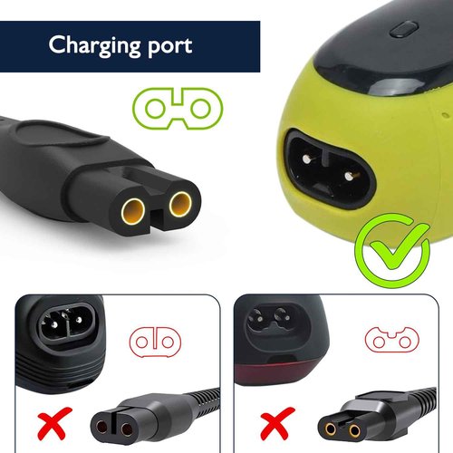 5V Charger Cord Compatible with Philips One Blade QP2724 Charging Cable for Phillips Norelco Oneblade 360, QP1924, QP2834, MG5910, Shaver 3600, 3900, Beard Trimmer Power Cord Replacement 2Pcs