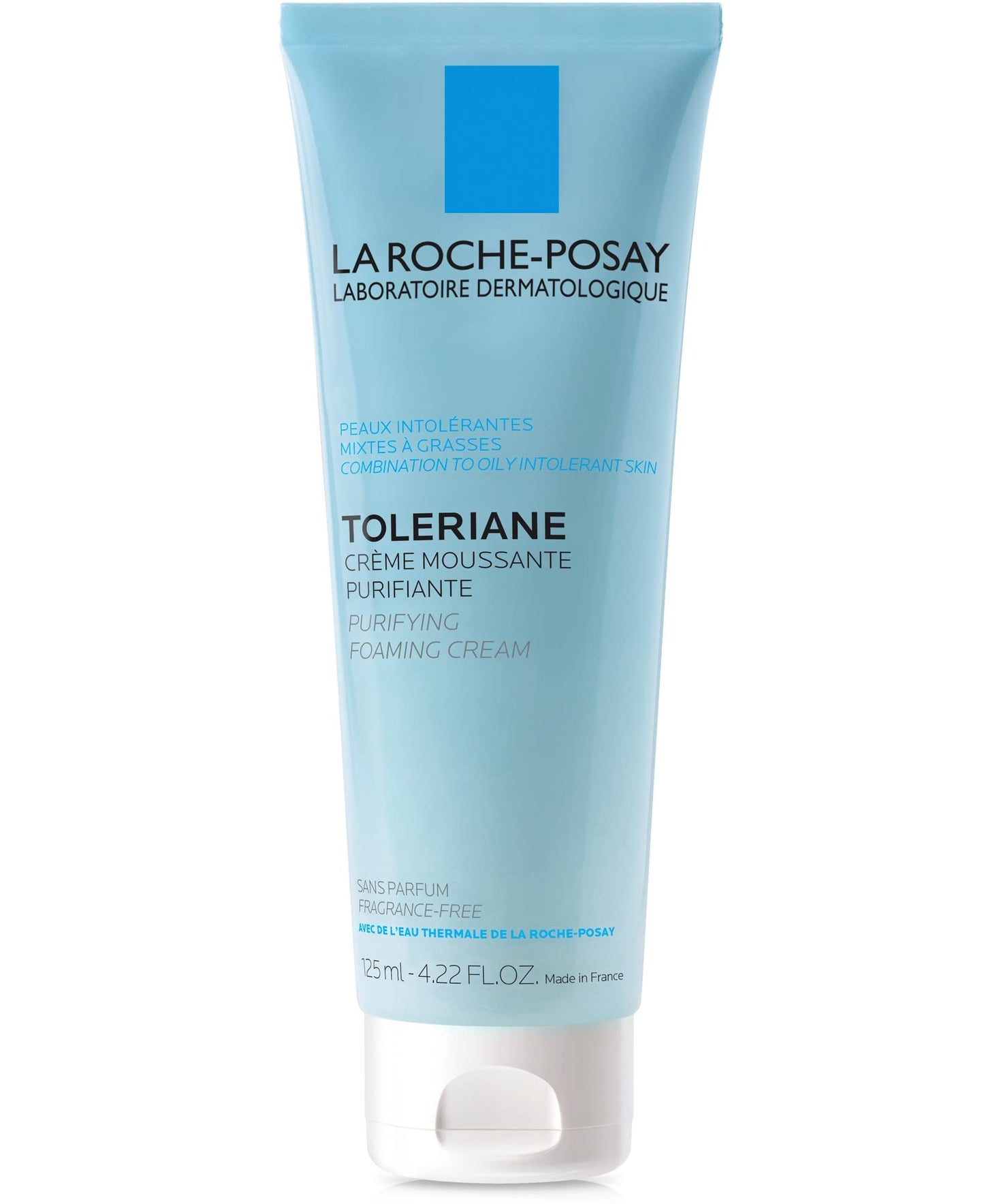 La Roche-Posay Toleriane Purifying Foaming Cream Cleanser for Oily Skin, Daily Face Wash with Ceramides and Niacinamide, Oil-Free, Fragrance Free