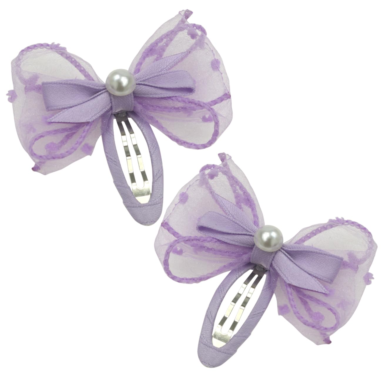 Purple Snap Clips for Toddler Baby Girls Hair Clips -2Pcs