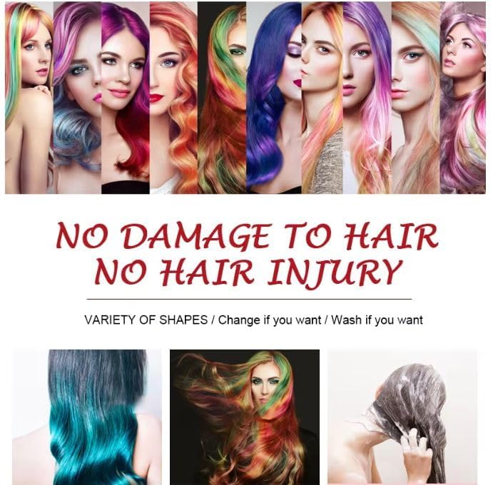 24-Pack Temporary Hair Color Spray Set - 6 Assorted Colors