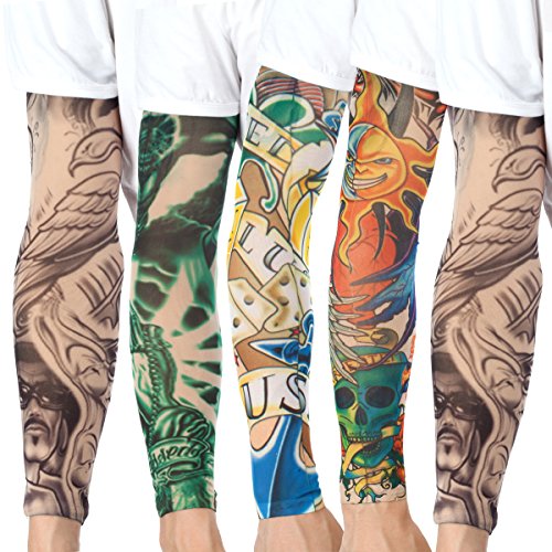 Temporary Tattoo Sleeves 20 Pack - Fake Arm Tattoo Designs