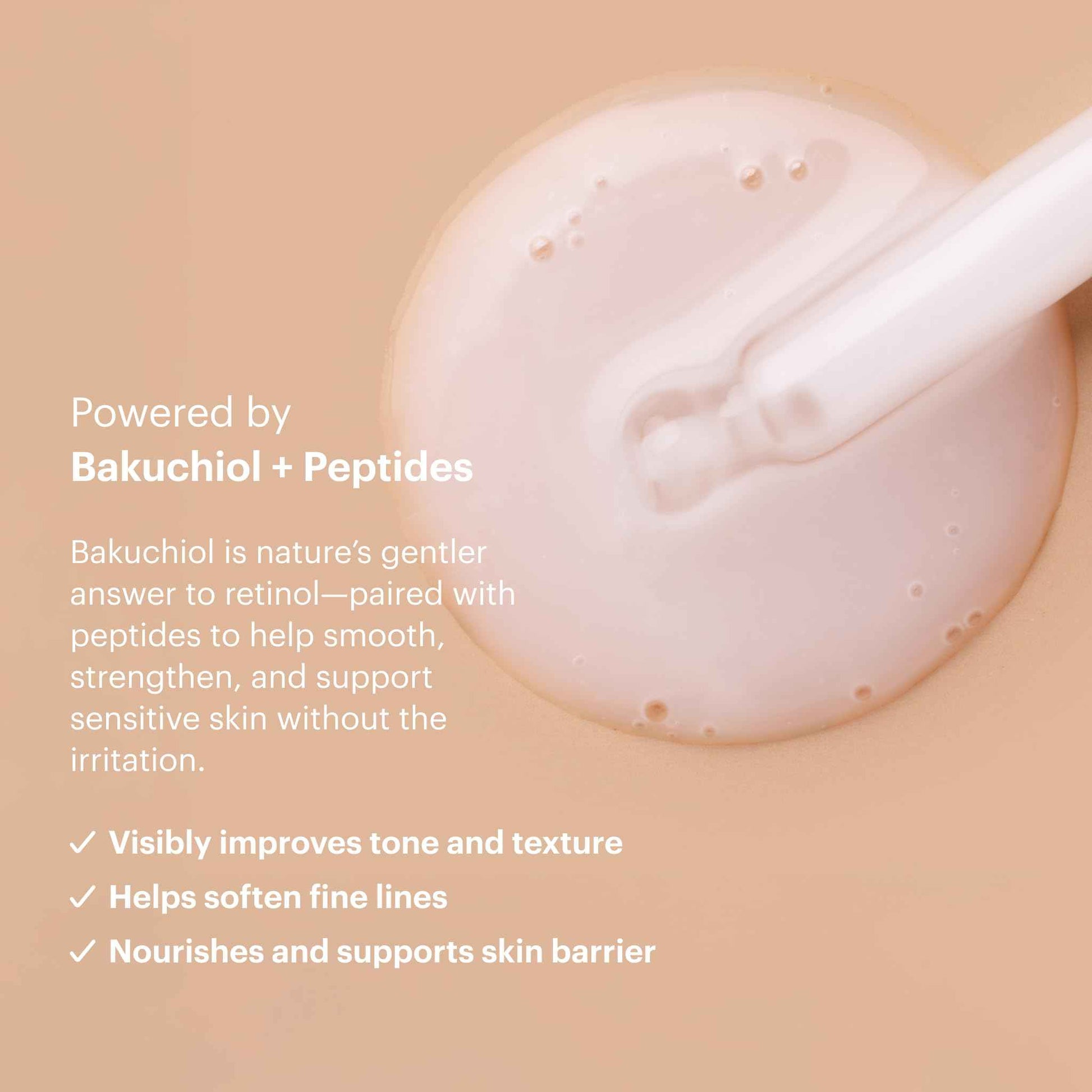 Daily Renewal Serum – Hydrating Facial Serum with Bakuchiol, Peptides & Vitamin C – Brightening & Smoothing Serum for Sensitive Skin – 1 fl oz