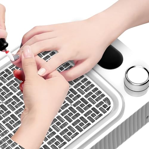 Professional nail dust collector, nail art tool with strong suction power, Adjustable Speed Reusable Filter, Strainer Panel for Acrylic Nail Polishing Manicure Salon Home