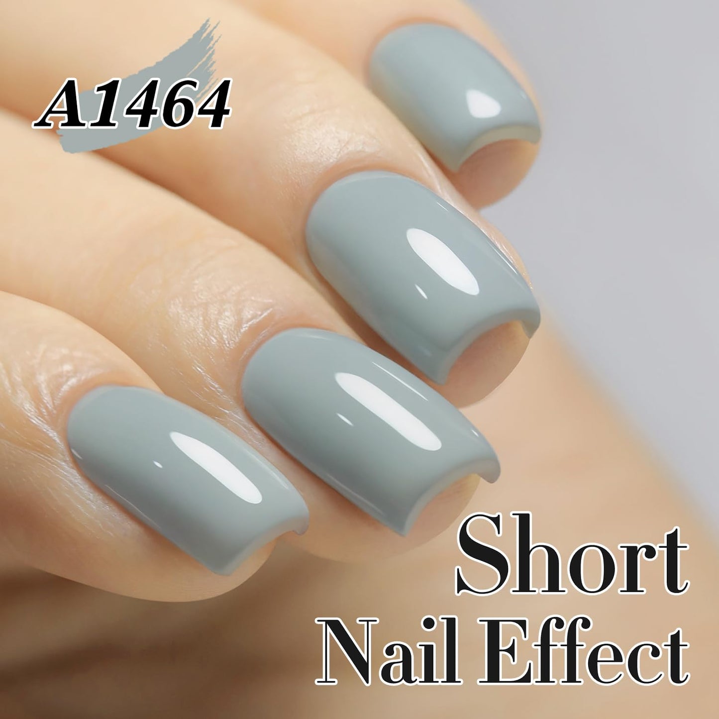 Double Rhythm 15ML Gel Nail Polish Pure Sheer Same Color Same Bottle Soak Off Gel Polish Art Manicure Salon DIY at Home for Women (Milky Gray-A1464)