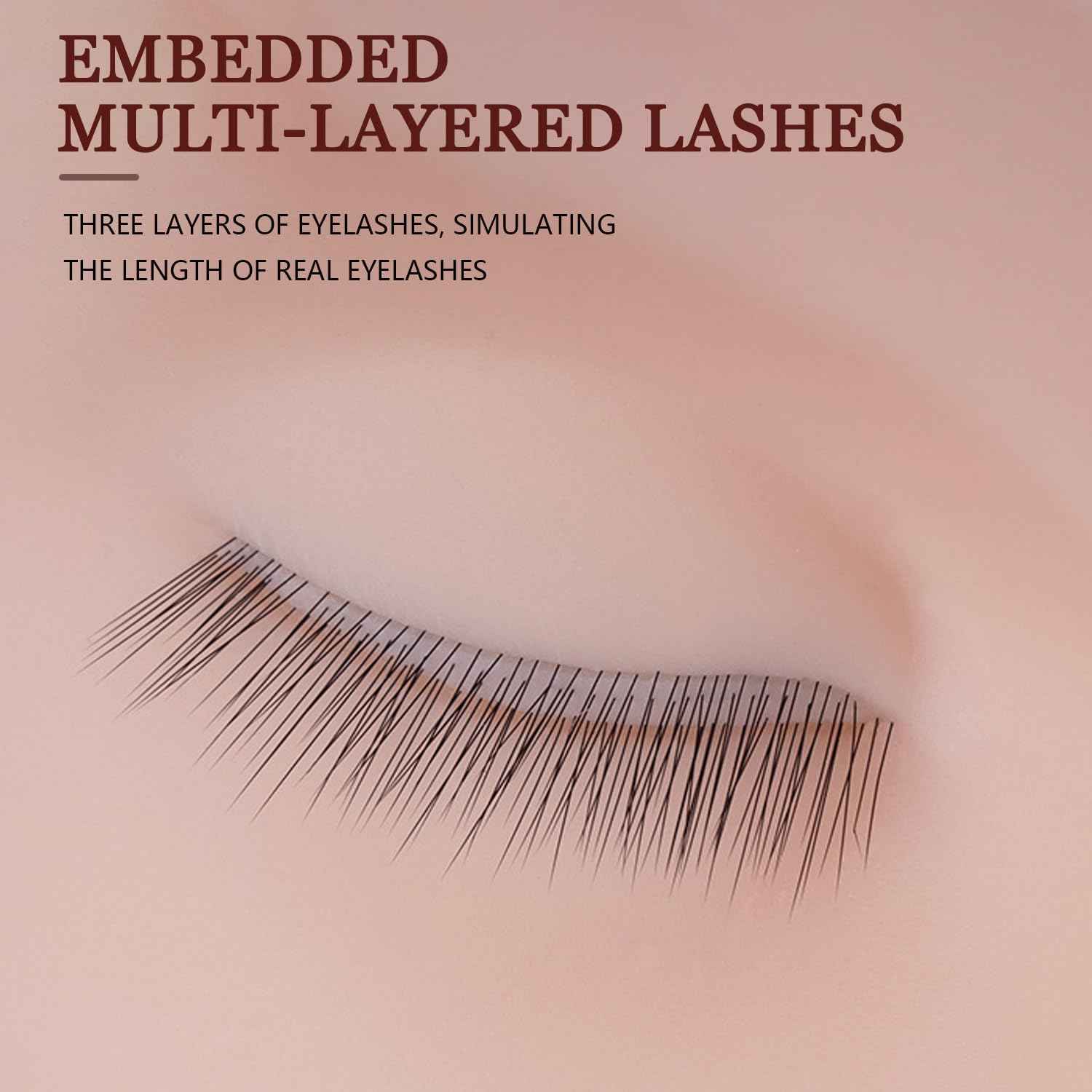 Lash Mannequin Head with 3 Lash Layers, Ruicen Practice Training Head for Make Up and Lash Extension, Cosmetology Doll Face Head with Practice Lash Mapping Chart, Easy to Clean by Olive Oil