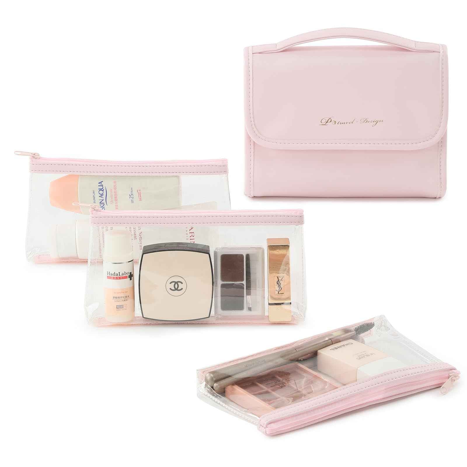 VanFn Cosmetic Bags, Makeup Bag Cosmetic Bag for Women Cosmetic Travel Makeup Bag Large Travel Toiletry Bag for Girls Make Up Bag Brush Bags P.Travel Series