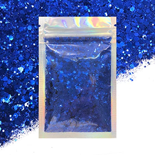 Dark Royal Blue - Face & Body Glitter - Chunky Glitter - Cosmetic Grade - Uses Include: Festival Rave Makeup Face Body Nails Resin Arts & Crafts, Resin, Tumblers