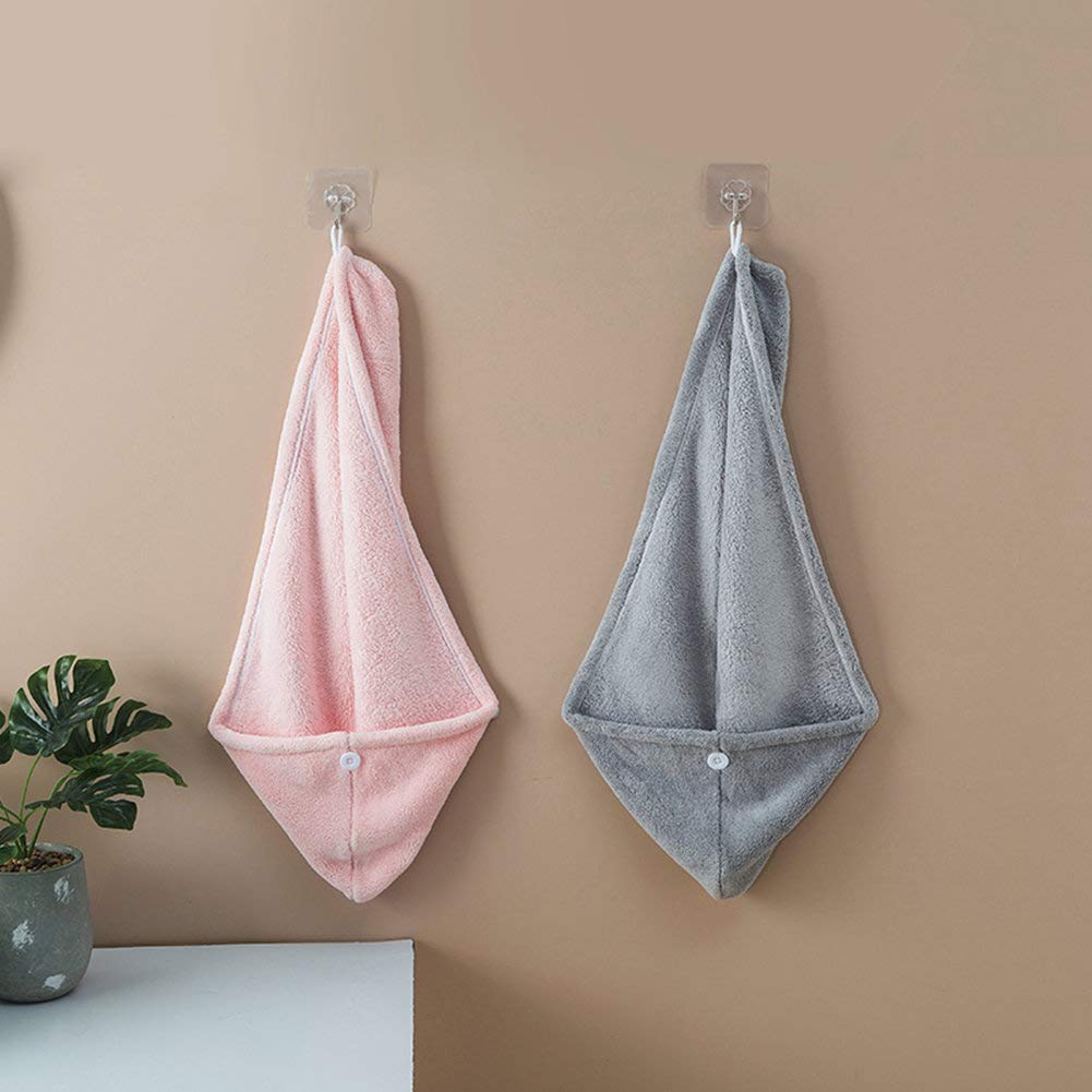 Microfiber Hair Drying Wrap Towel for Women Turban Fast Dry Gray