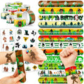 72PCS Bigfoot Party Set | 48PCS Temporary Tattoos & 24PCS Slap Bracelets | Fun Sasquatch-Themed Birthday Supplies, Baby Shower Gifts, Classroom Rewards & Party Decorations for Kids (Boys & Girls)