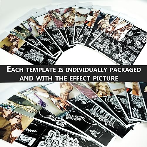 Henna Tattoo Stencils 10 Sheets Indian Arabian Hand Template