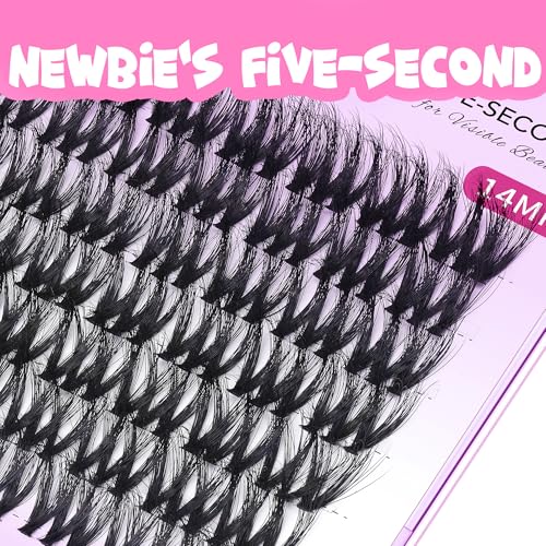 VEYESBEAUTY Lash Clusters 14mm Fluffy 3D Wispy Eyelashes