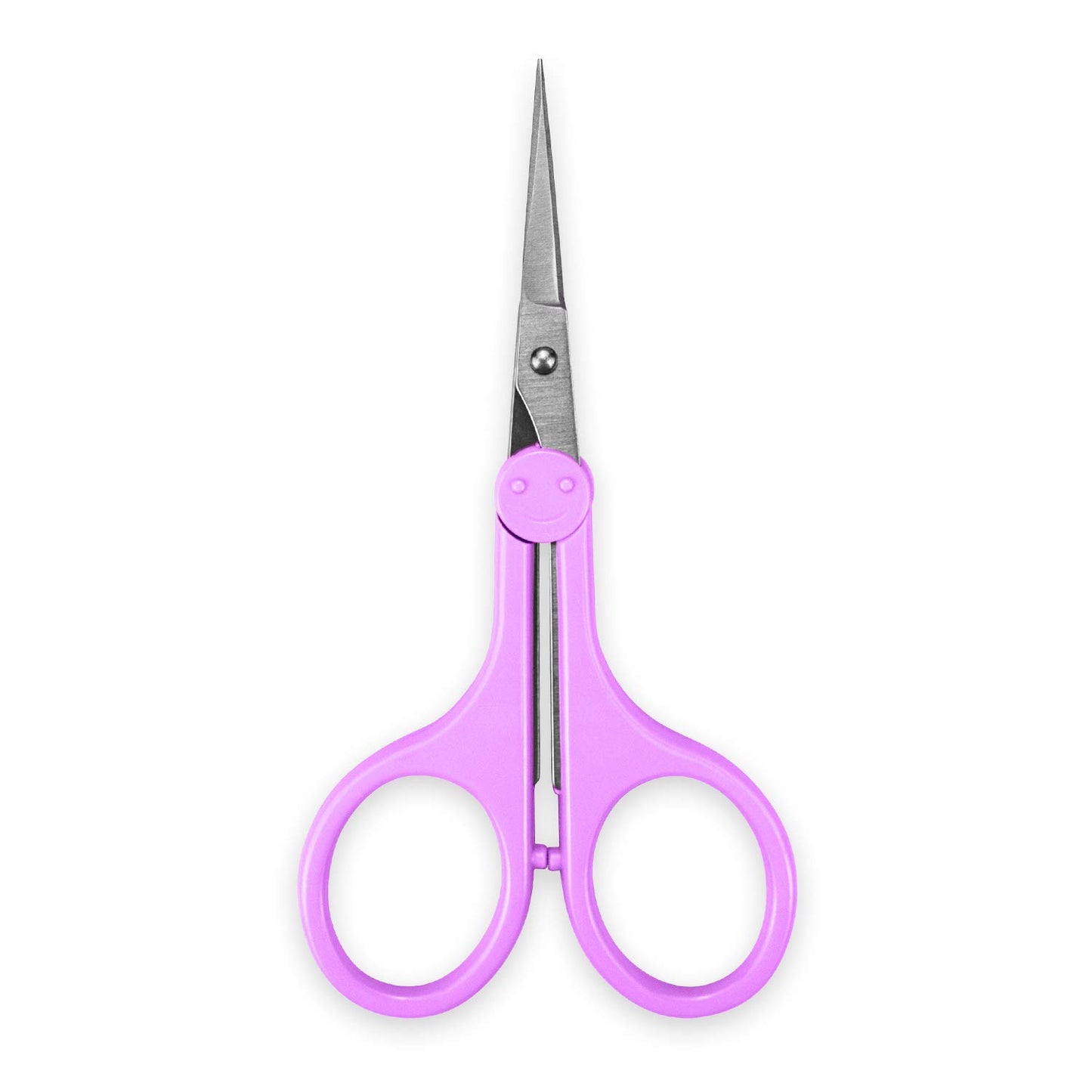 Humbee Eyebrow Scissors, Small Scissors for Facial, Nose, Eyebrow, Mustache, and Beard Hair Trimming & Grooming, Straight Edge, Purple Long Cap