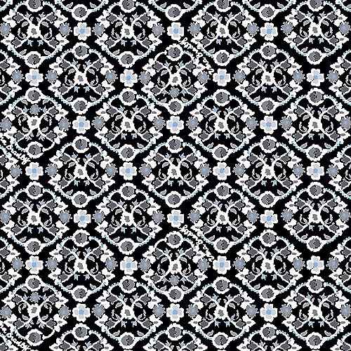 Vera Bradley Every Day Small Pouch Makeup Organizer Bag, Charcoal Vines