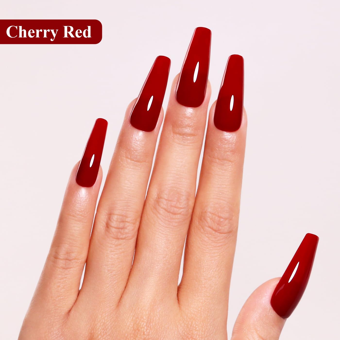 Imtiti Red Gel Nail Polish, 15ML Cherry Dark Red Gel Polish Christmas Red Gel Nail Polish Soak Off LED UV Nail Autumn Winter Gel Polish DIY Nail Art Starter Manicure Salon Gel Nail Kit