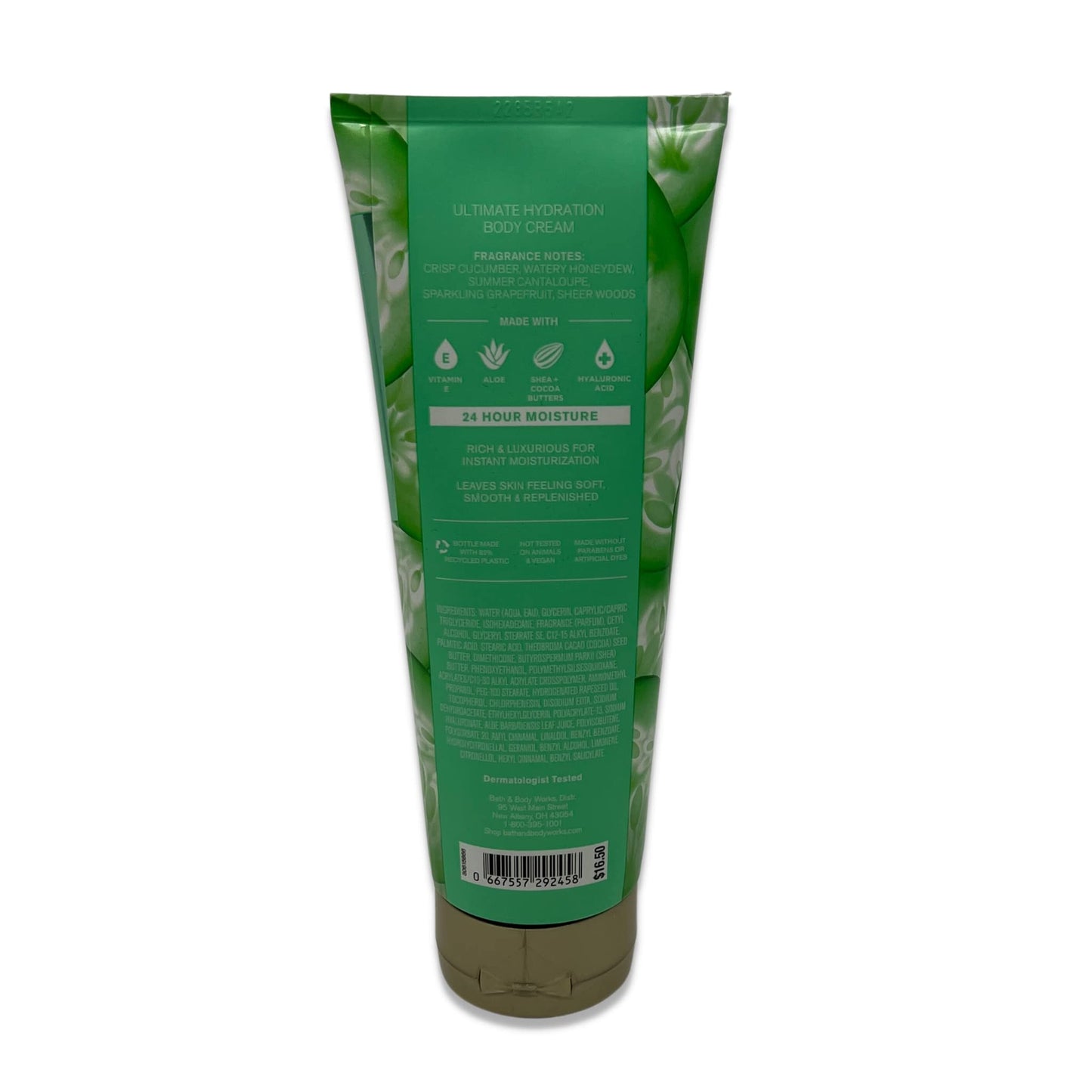 Bath & Body Works Cucumber Melon Ultimate Hydration Body Cream 8oz - Pack of 3