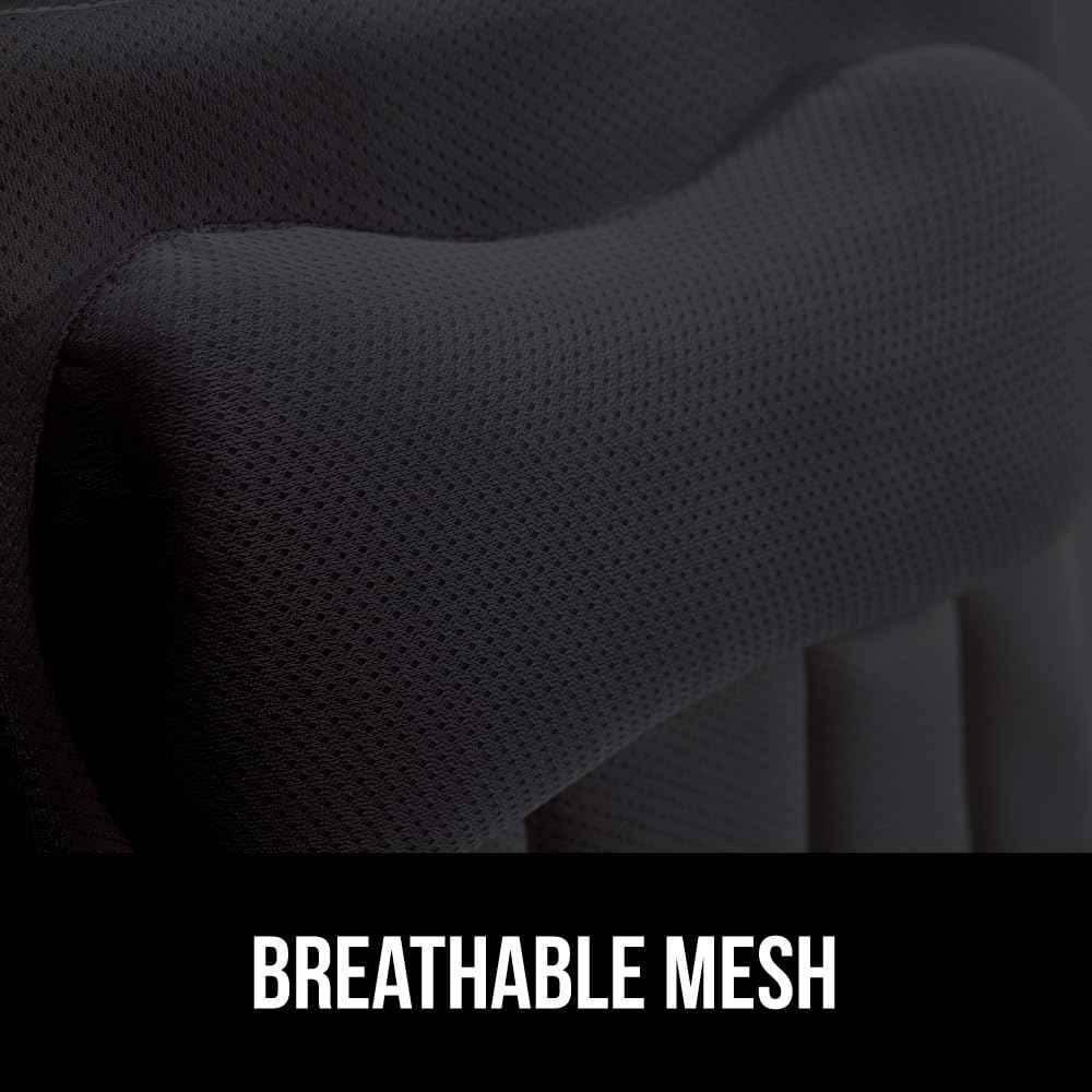 GORILLA GRIP Bath Pillow for Tub with Powerful Suction Cups, Headrest Pillows for Neck and Back Support, Machine Wash, Bathtub and Hot Tub Accessories, Relaxing Spa Gift Essentials for Women, Black