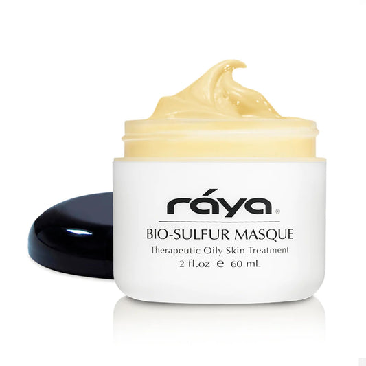 Raya Bio-Sulfur Masque (708) | Facial Clay Mask for Deep Pore Cleansing, Exfoliating Face Pack for Oily, Break-Out Skin | Vitamin-B and Bio Sulfur Formula to Control Oiliness | Skincare Face Mask