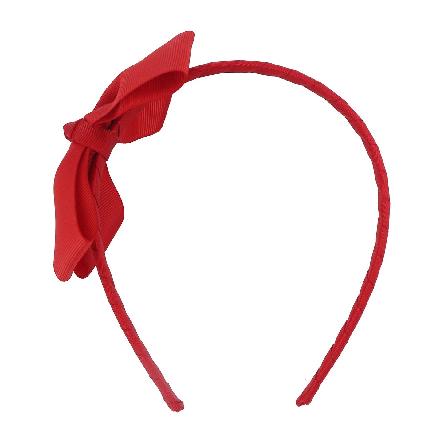 MEEDEE Red Grosgrain Bow Headband for Girls, 1 PCs Headband with Bow for Toddlers Kids Party Decoration Cosplay Costume Hair Band