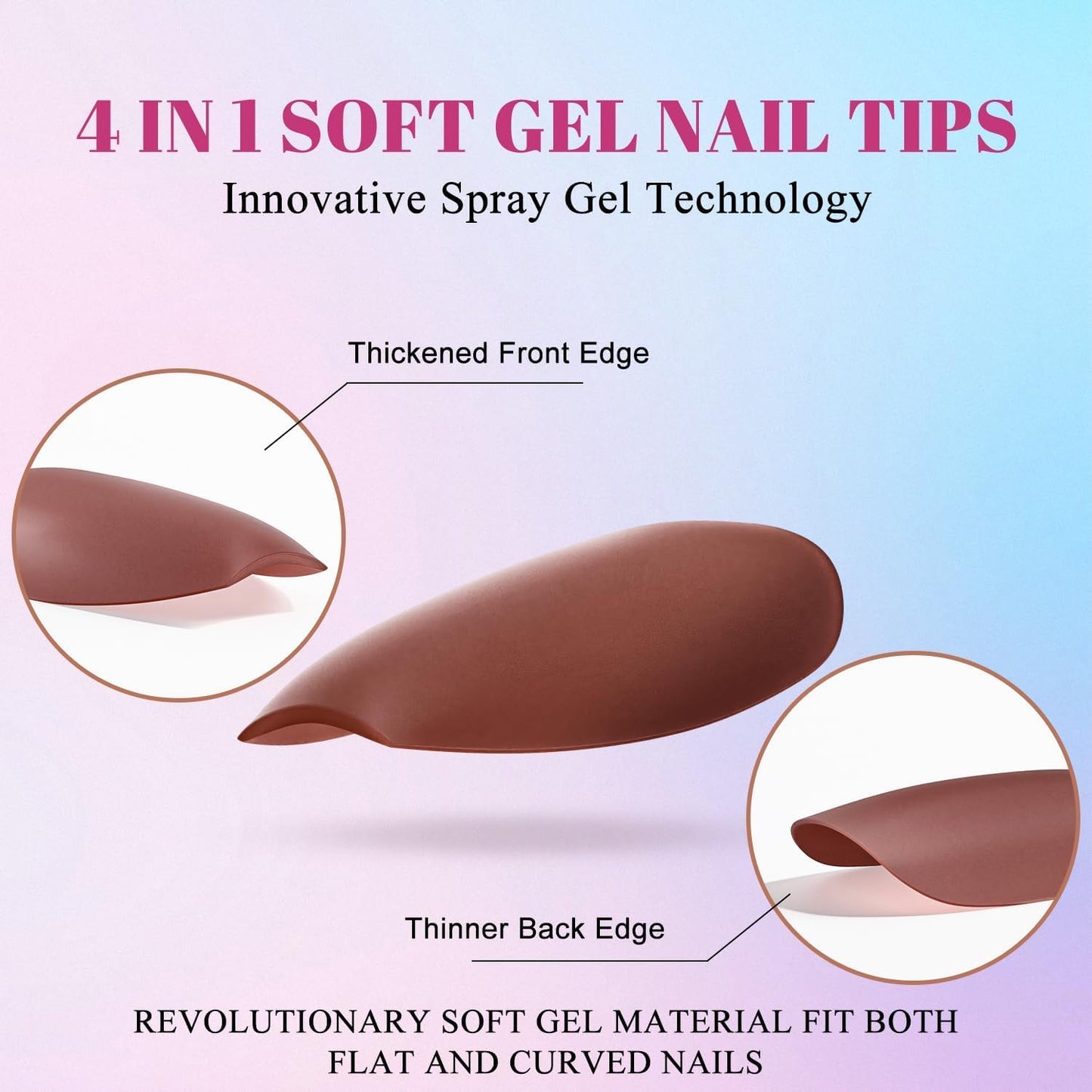 SXVME Mauve Gel X Nail Tips Long Coffin Gel X Nails Pre-colored Gel X Tips Long Press on Nails Pre Applied Tip Primer Soft Gel Nail Tips NaturalAcrylic Fake Nails Extensions for DIY Nail,300Pcs