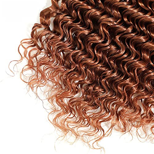 Color #30 Brown Deep Wave Hair Bundles 28" - 3 Bundles