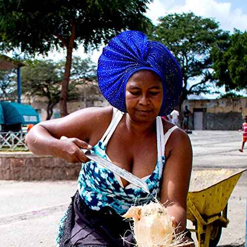 African Head Wrap Already Made Auto Gele Headties Women's Turban Hats&Caps Beading Wedding Nigerian Fashion Headbands (Royal Blue)