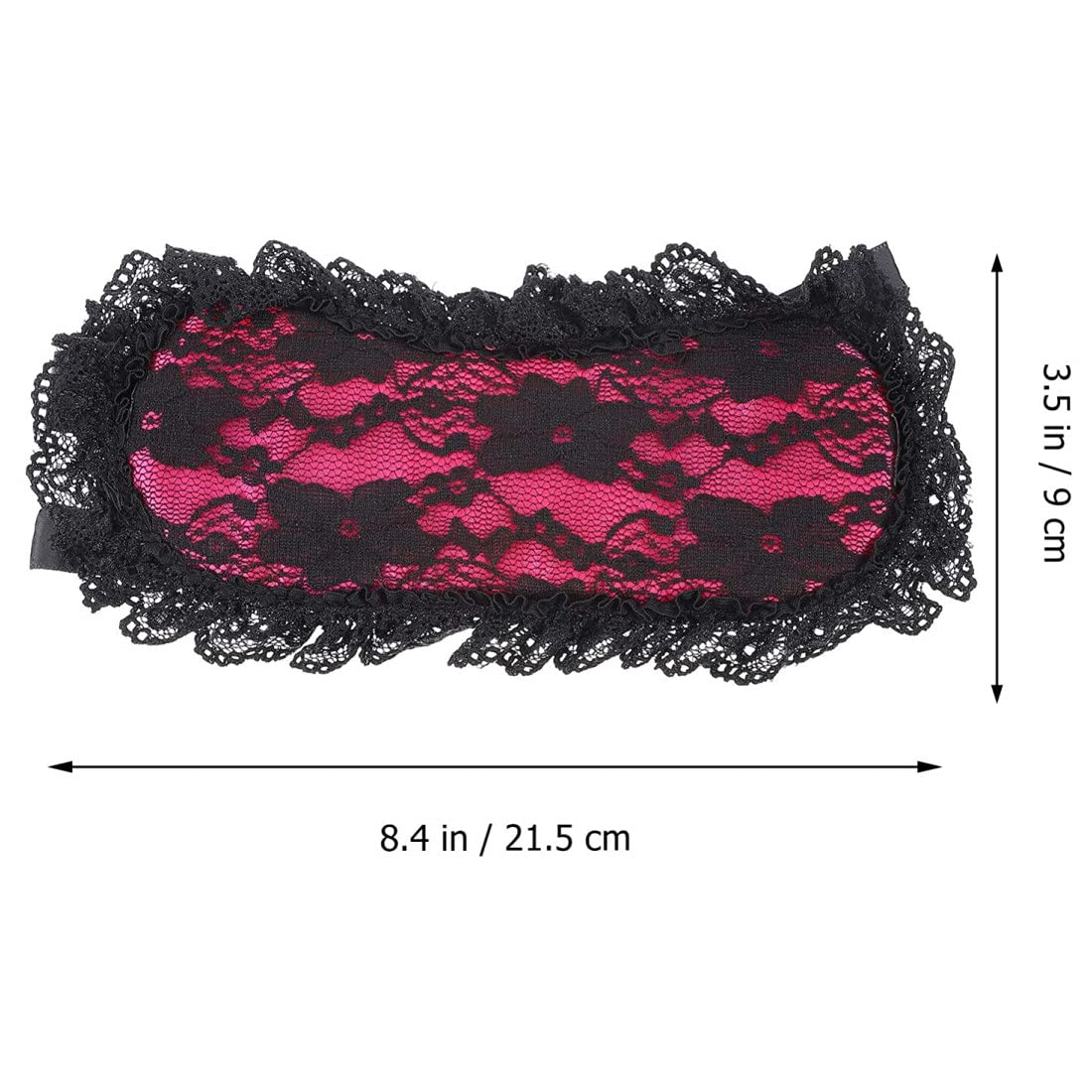 Soft Lace Eye Mask Party Ribbon Accessories, Eye Mask Comfortable Sleep Mask Can Be Adjusted to Shading Eyes, Travel, Meditation (Rose red)