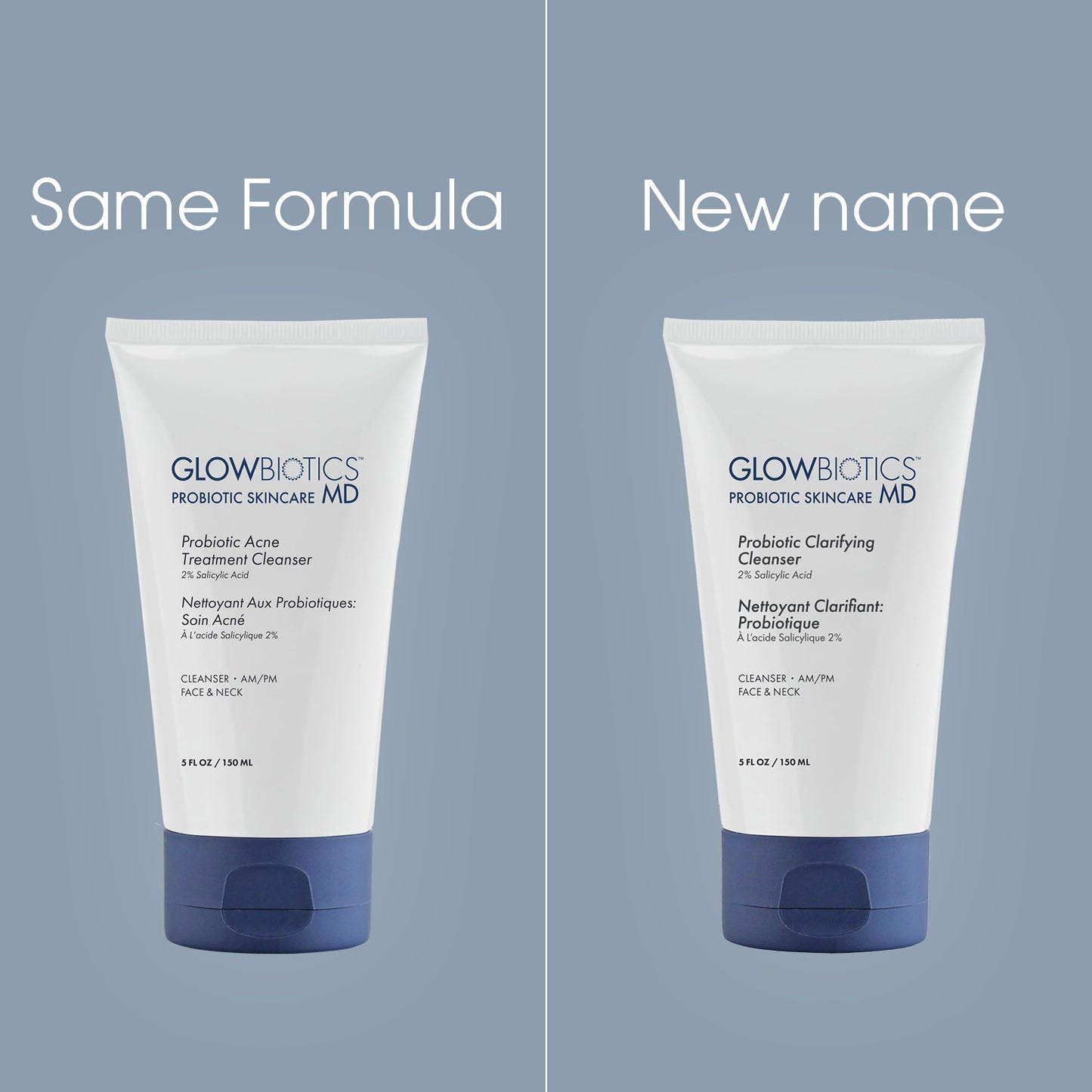 Glowbiotics Probiotic Clarifying Cleanser 5 oz – Gentle Foaming Face Wash with 2% Salicylic Acid & Peptides | Probiotic BHA Cleanser for Oily & Acne-Prone Skin