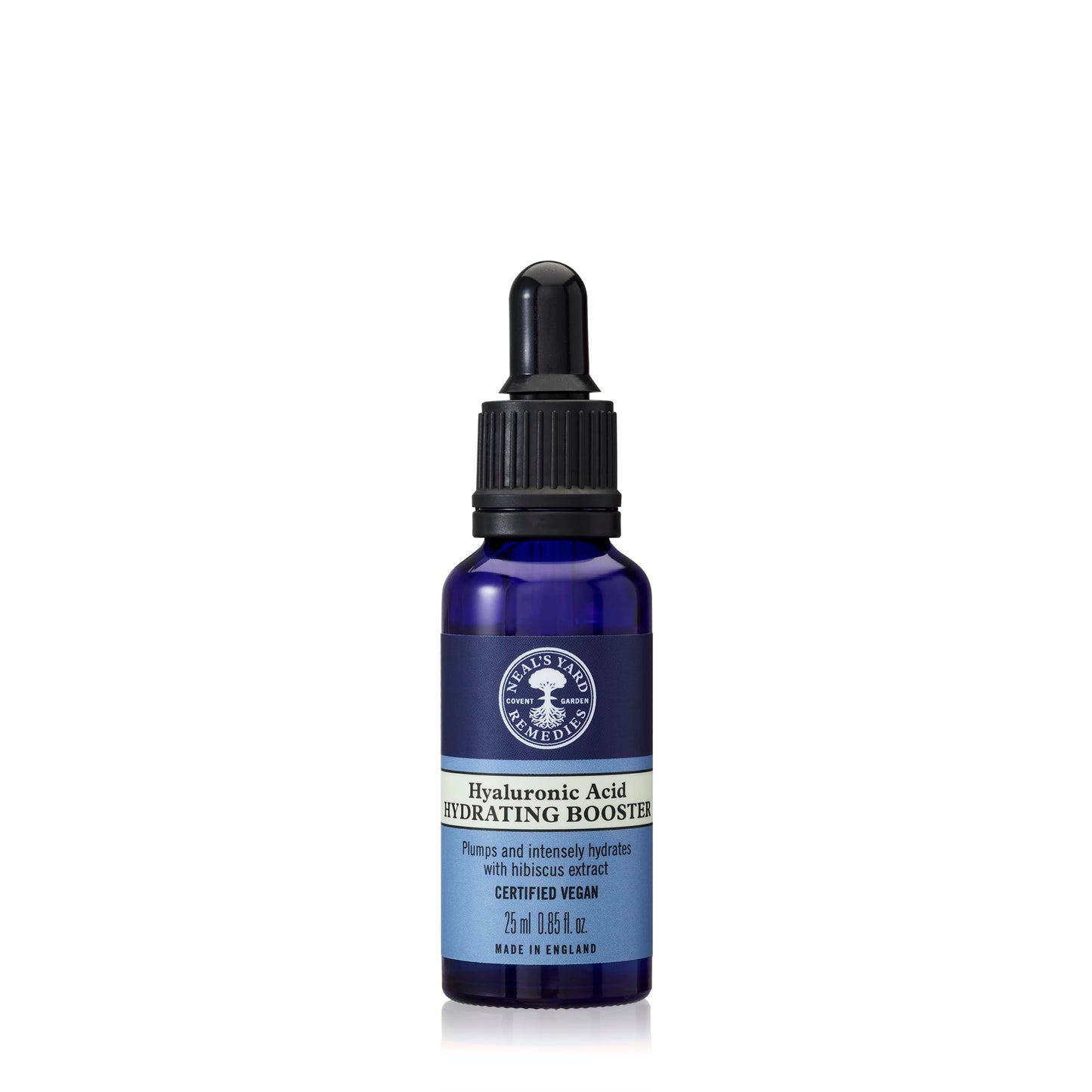 Neal's Yard Hyaluronic Acid Hydrating Booster with Hibiscus Extract, Plumps & Intensely Hydrates, Plus Helps Improve Skin Texture, Cruelty-Free, 25mL