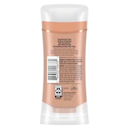 SheaMoisture Coconut & Hibiscus Deodorant Stick 2.6 oz - Aluminum-Free, 72H Freshness